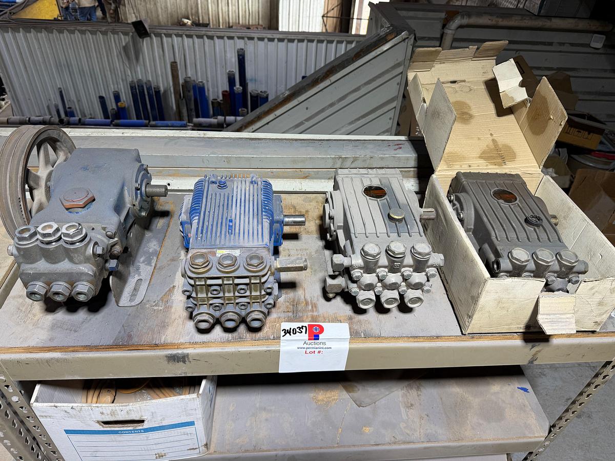 Used (2) INTERPUMP GROUP WS202 (1) CAT TRIPLEX, & (1) DAYTON SMALL TRIPLEX PUMPS