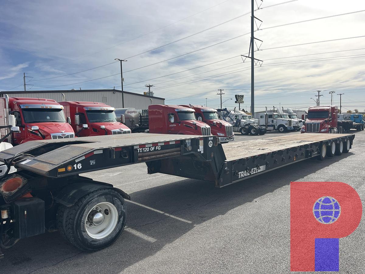 Used 2014 TRAIL-EZE TE120FGOF 60 TON 4-AXLE SCISSOR NECK LOWBOY