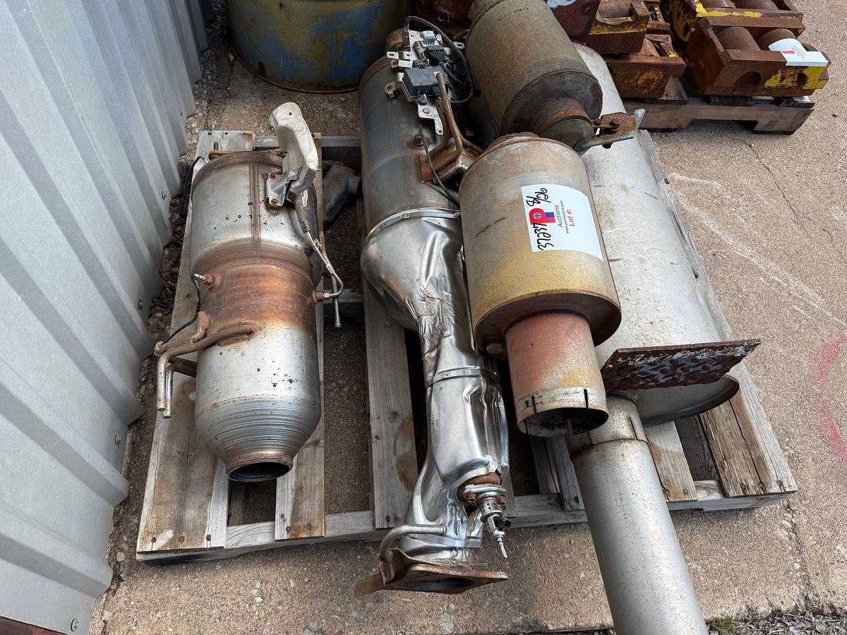 Used PALLET W/ (5) EXHAUST MUFFlERS