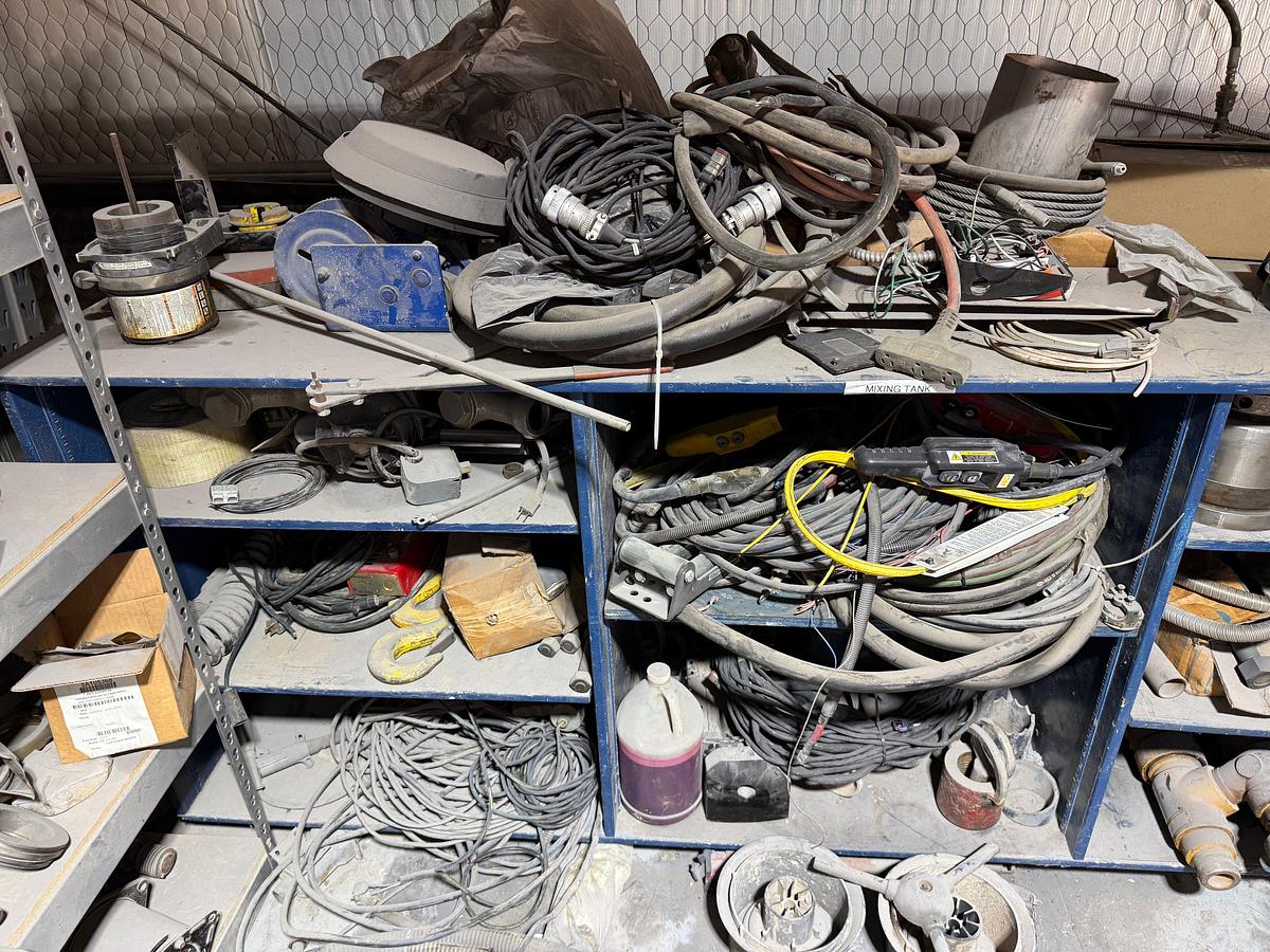 Used 5-SHELVE SECTION OF PS TRANSMITTER CABLES, ENGINE HARNESS, HOSES, & WINCH CABLE