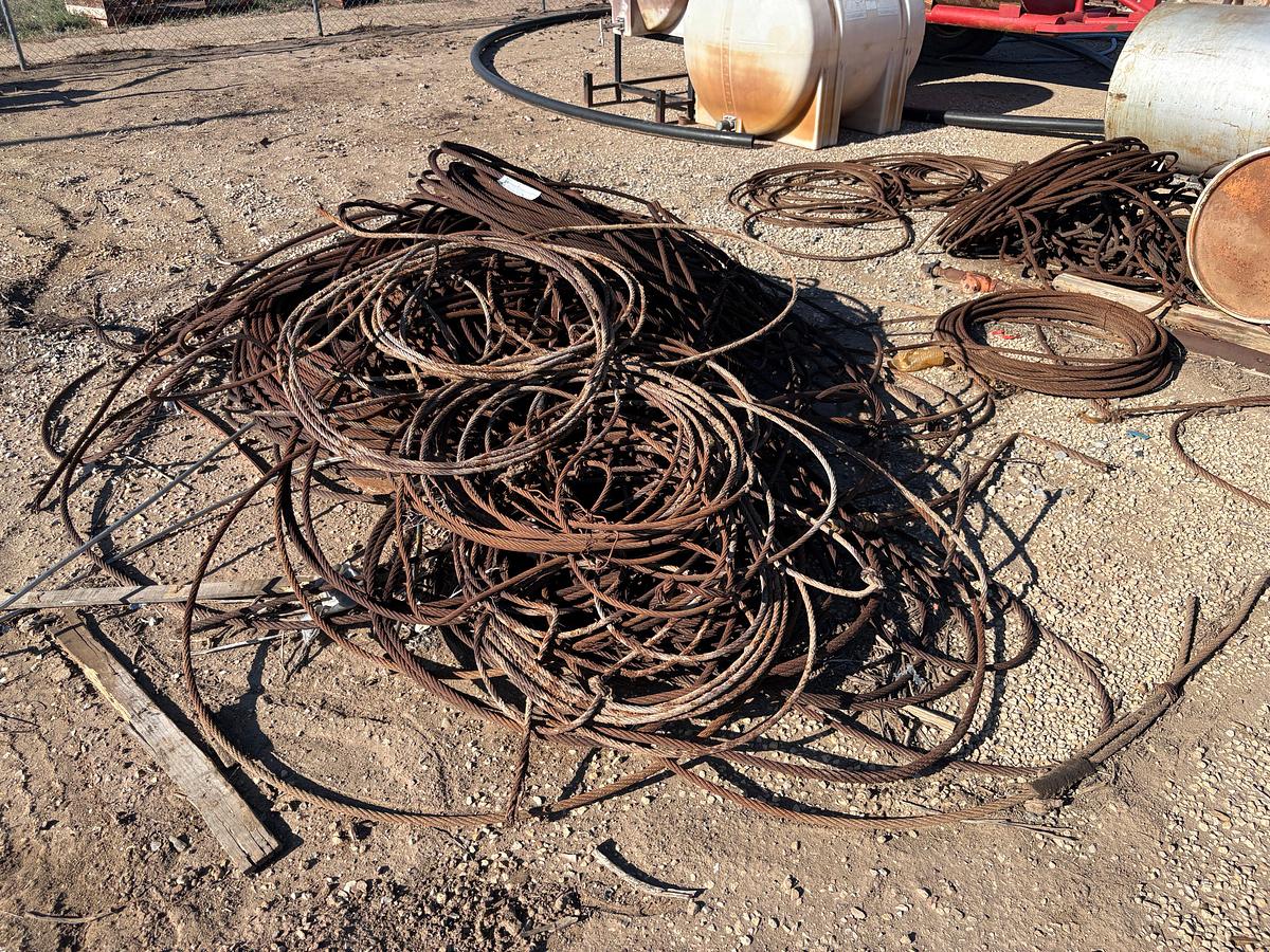 Used Lot of assorted wire rope/cable