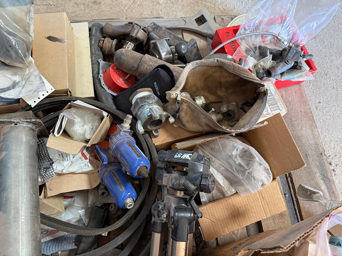 Used 2 PALLETS W/ MISC UNSUED TORO STARTER , POWER STEERING PUMP, BOX OF WELDCRAFT UNUSED PARTS, BOX OF BRGS. & SEALS