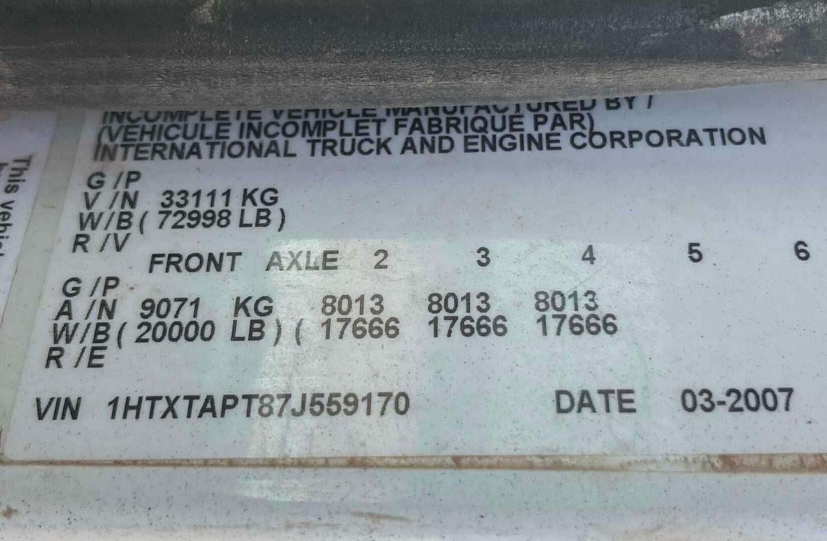 Used SNUBBERTECH 142K SNUBBING UNIT MTD ON 2007 INTERNATIONAL 5900I DAYCAB TRUCK