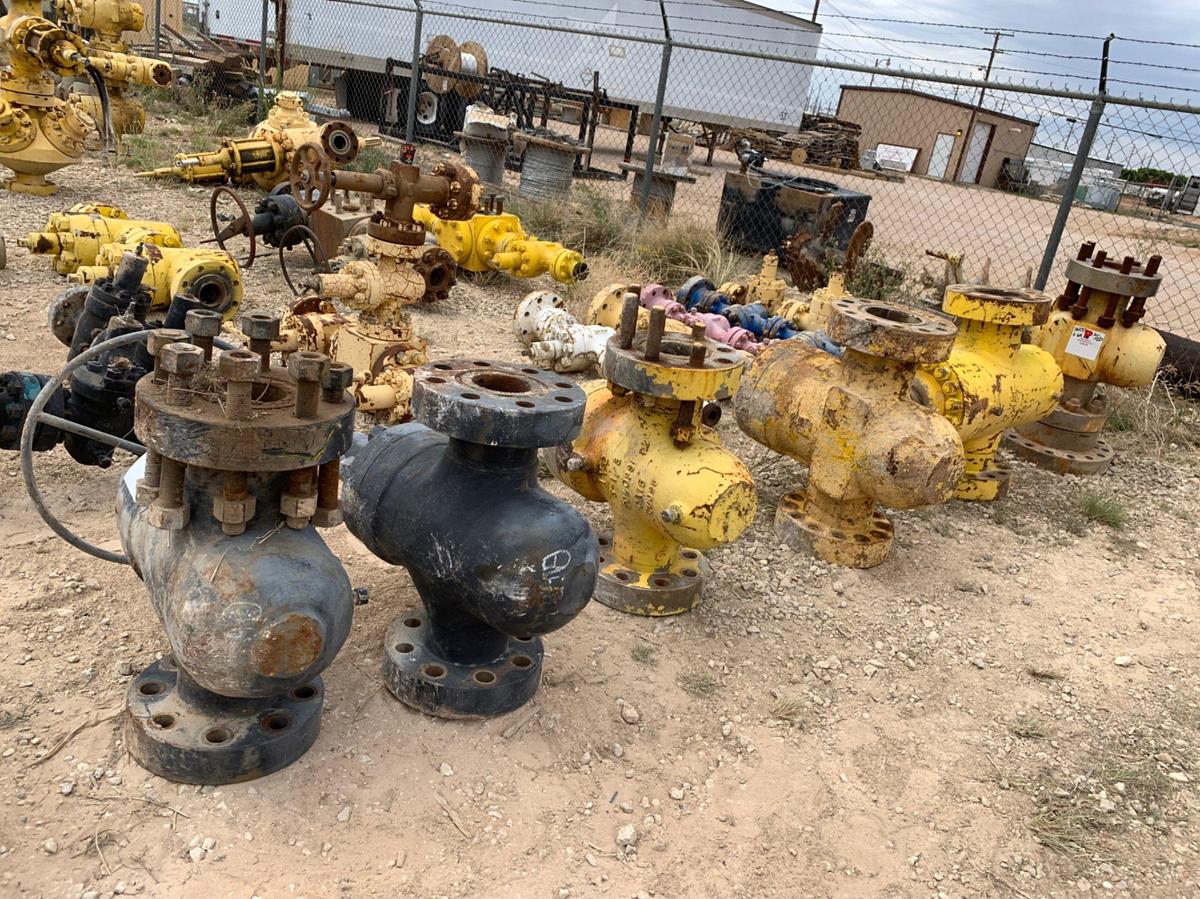 Used (6) 4”-7-1/16” 5k Manual Gate Valves