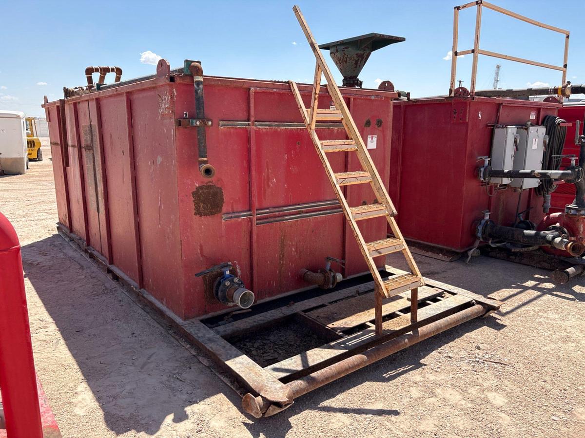 Used 16’ x 92” x 6’ open top 2-compartment tank