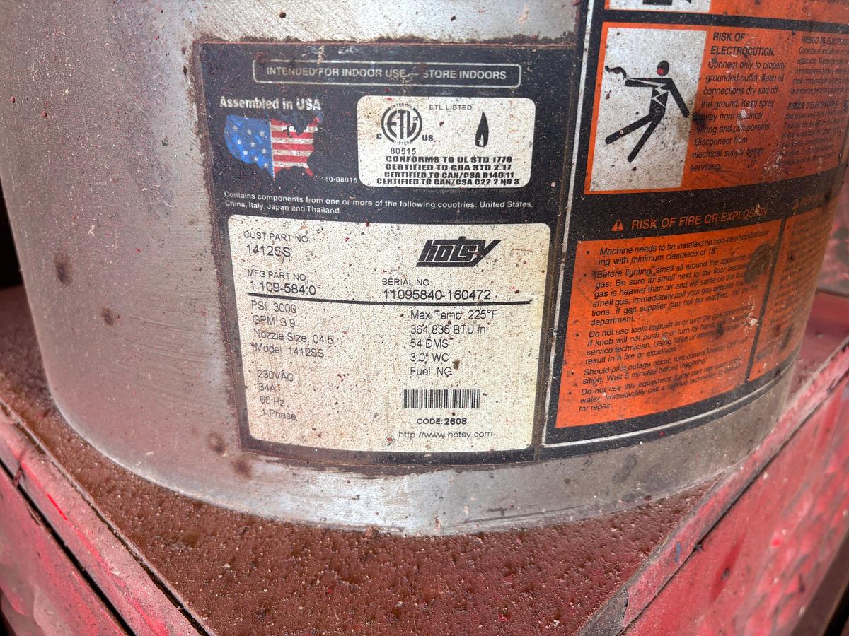 Used Hotsy model 1412SS 3000psi hot water pressure washer
