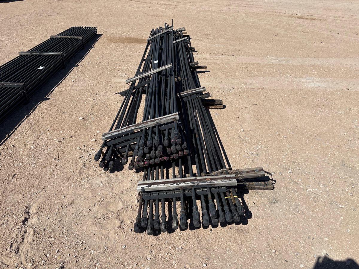 Used (63 x $) unused 7/8” x 25’ N96 sucker rods