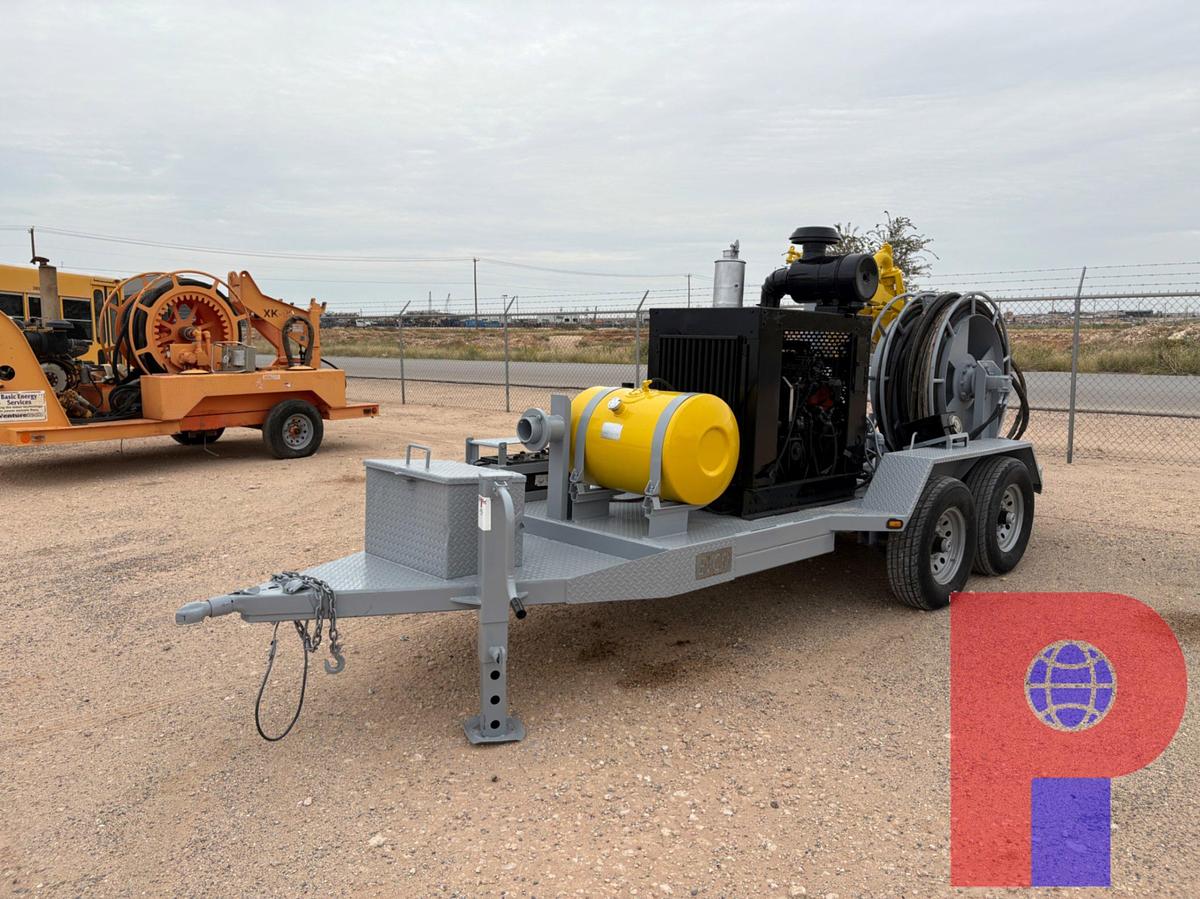 Used BOWEN 2.5 85-TON POWER SWIVEL MTD ON EVCO T/A BUMPER PULL TRAILER
