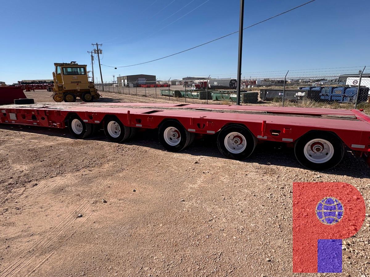 Used 2011 ASPEN 75 TON 5-AXLE SCISSOR NECK OILFIELD LOWBOY TRAILER
