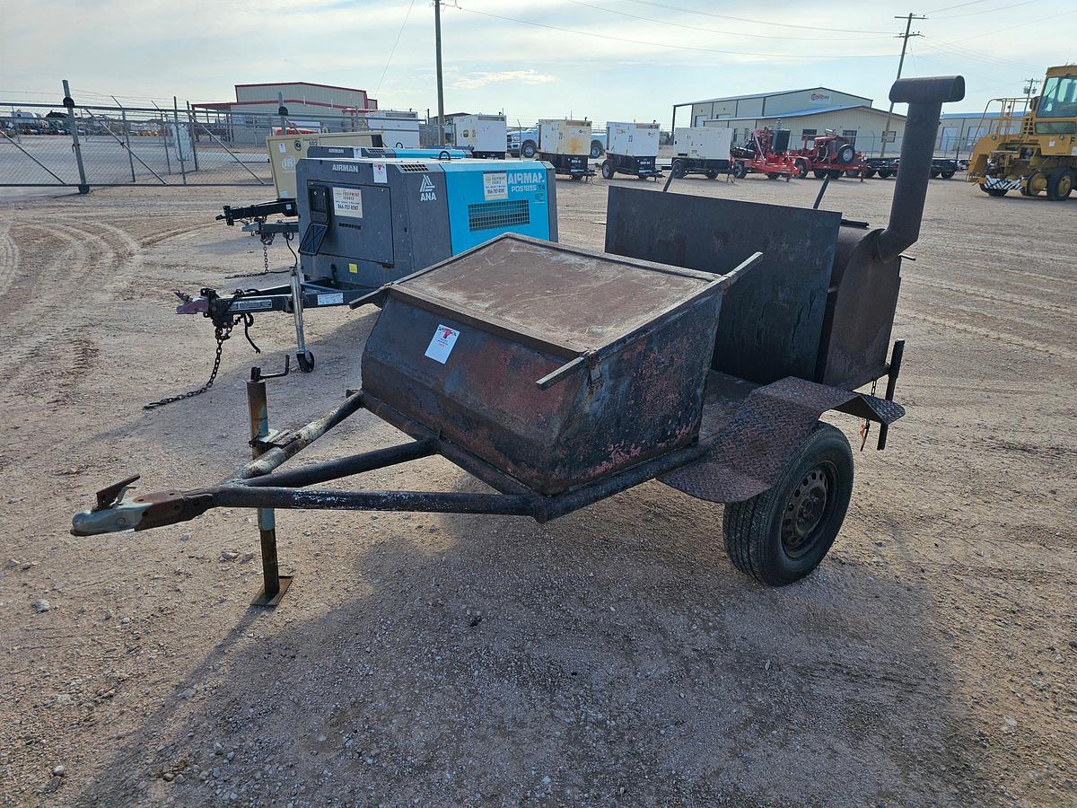 Used SHOPBUILT 7’ x 6’ s/a bumper pull BBQ trailer