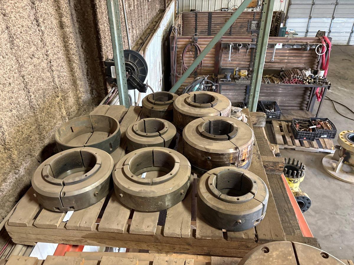Used (11) assorted c22 casing slips w/ parts