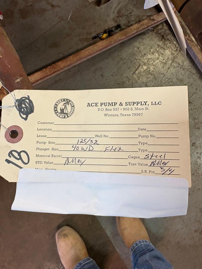 Used 1-25/32” 40WD FLEX CS/ STAND VALVE PLUNGER