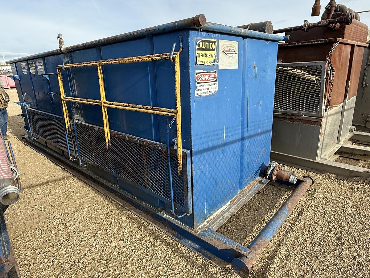 Used 18’L X 6'W X 6’H 2-COMP. REVERSE PIT W/ GAS BUSTER, CATWALK
