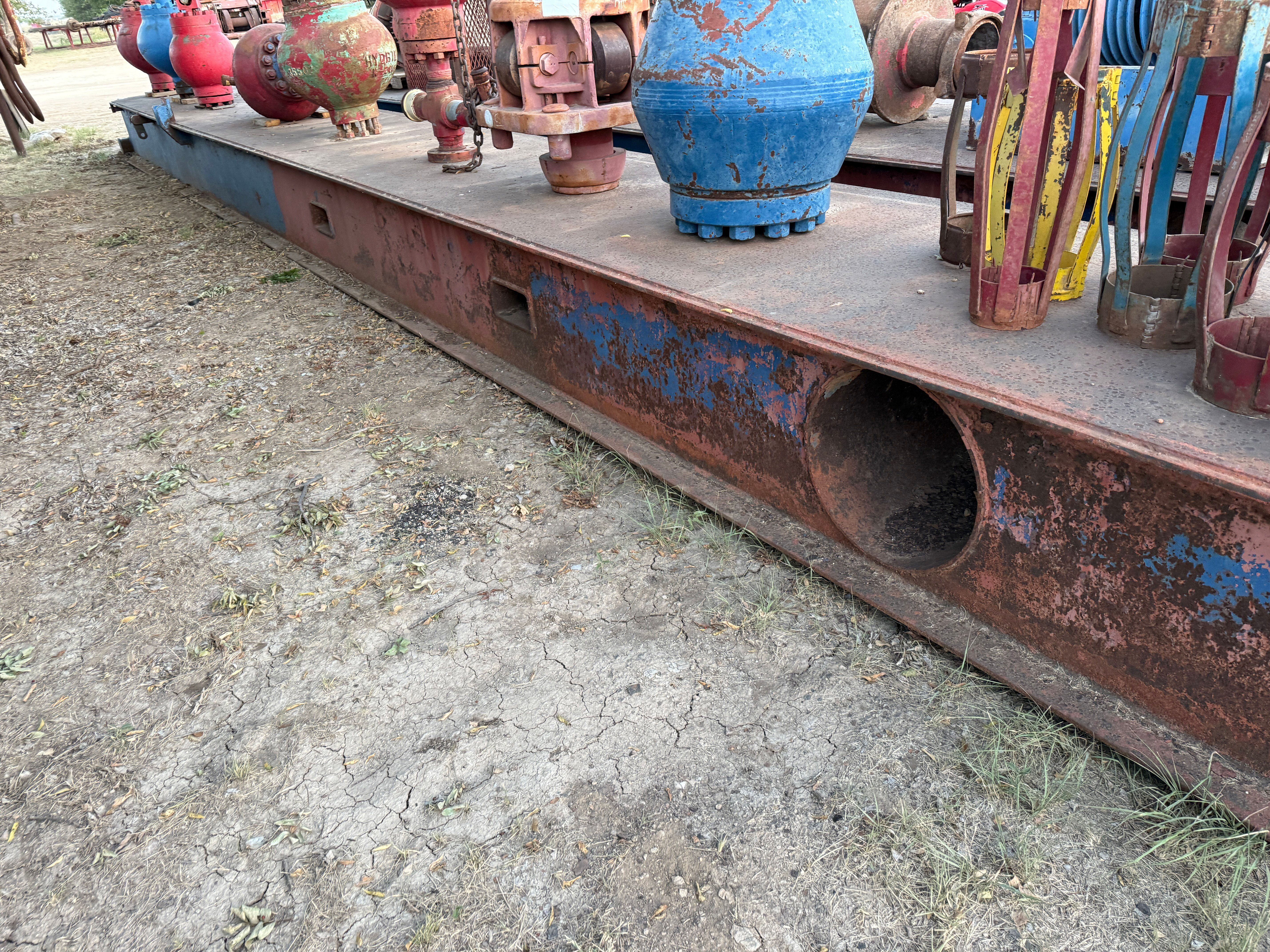 Used (2) 50’ x 4’ x 2’ PONY SUBSTRUCTURES W/ 19” UTILITY HOLE & FORK POCKETS, SKIDDED