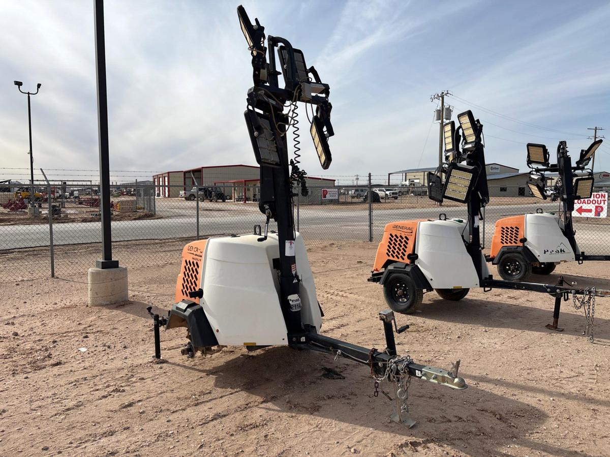 Used 2018 GENERAC MLT6SMD 6KW S/A BUMPER PULL LED LIGHT TOWER