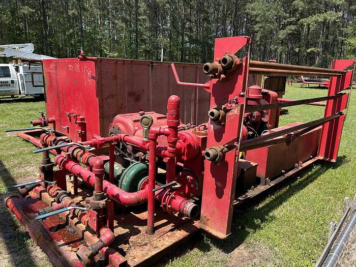 Used GASO 3969 WS 4" X 5 SKID MTD TRIPLEX WELL SERVICE PUMP