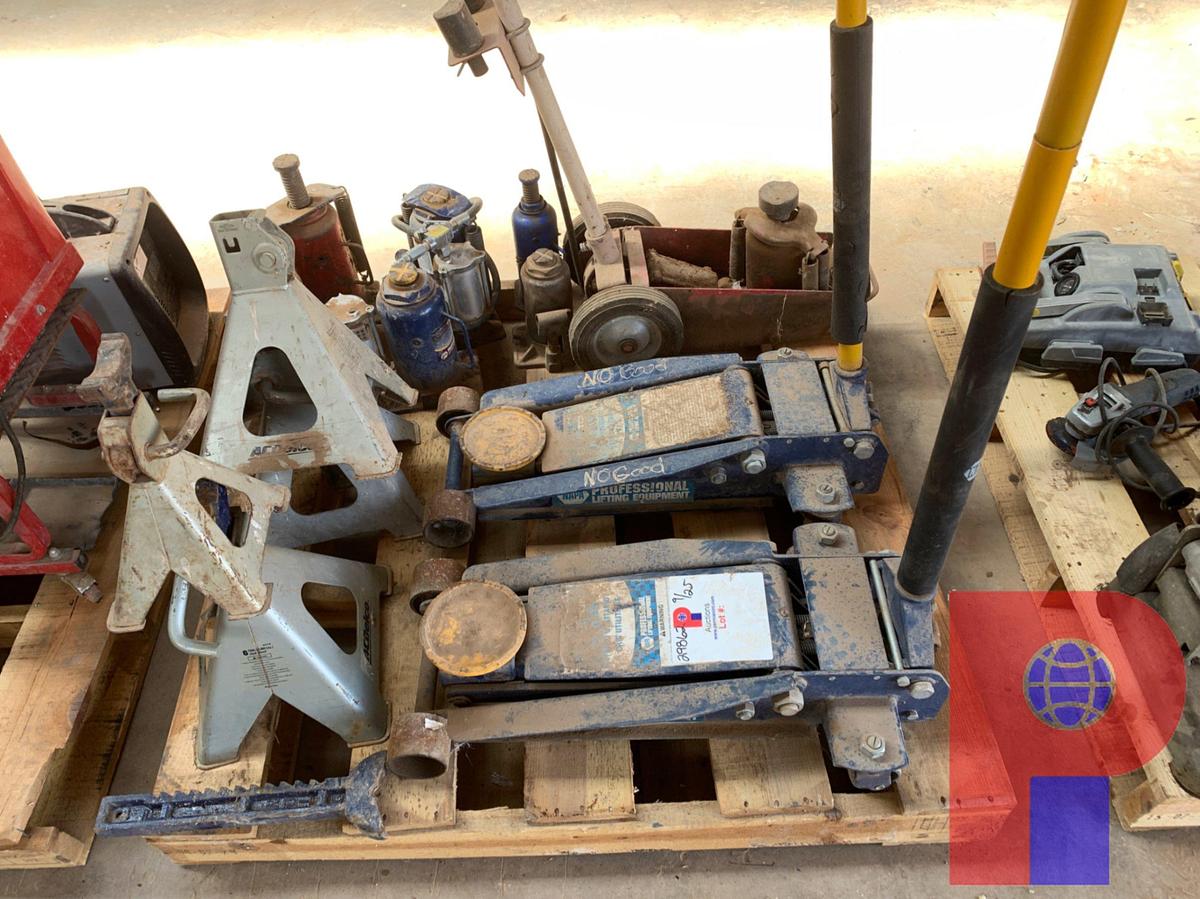 Used HYDRAULIC FLOOR JACKS, BOTTLE JACKS, AND JACK STANDS