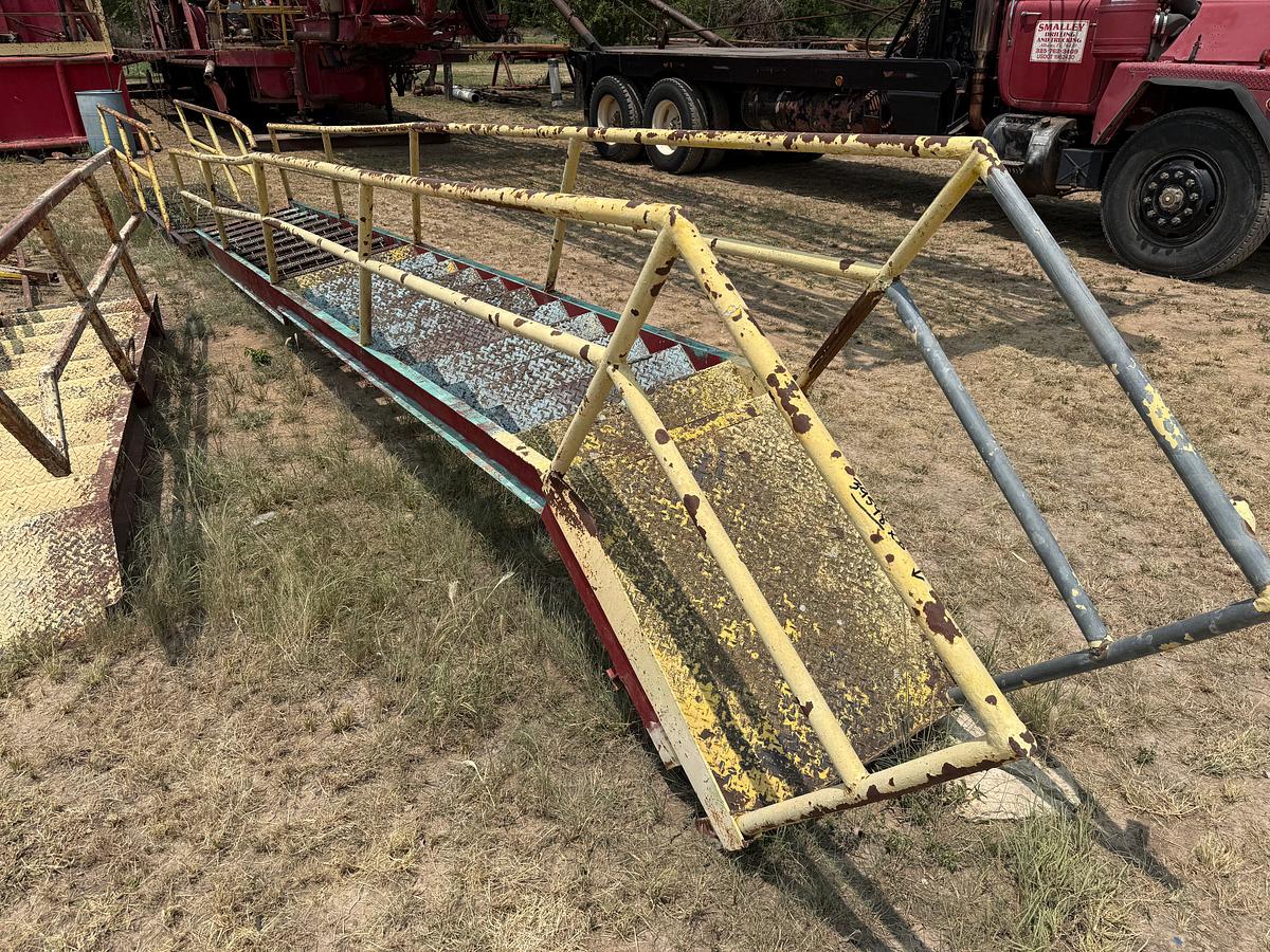Used LOT W/ (8) 10’H TO 20’H STEEL RIG LADDERS