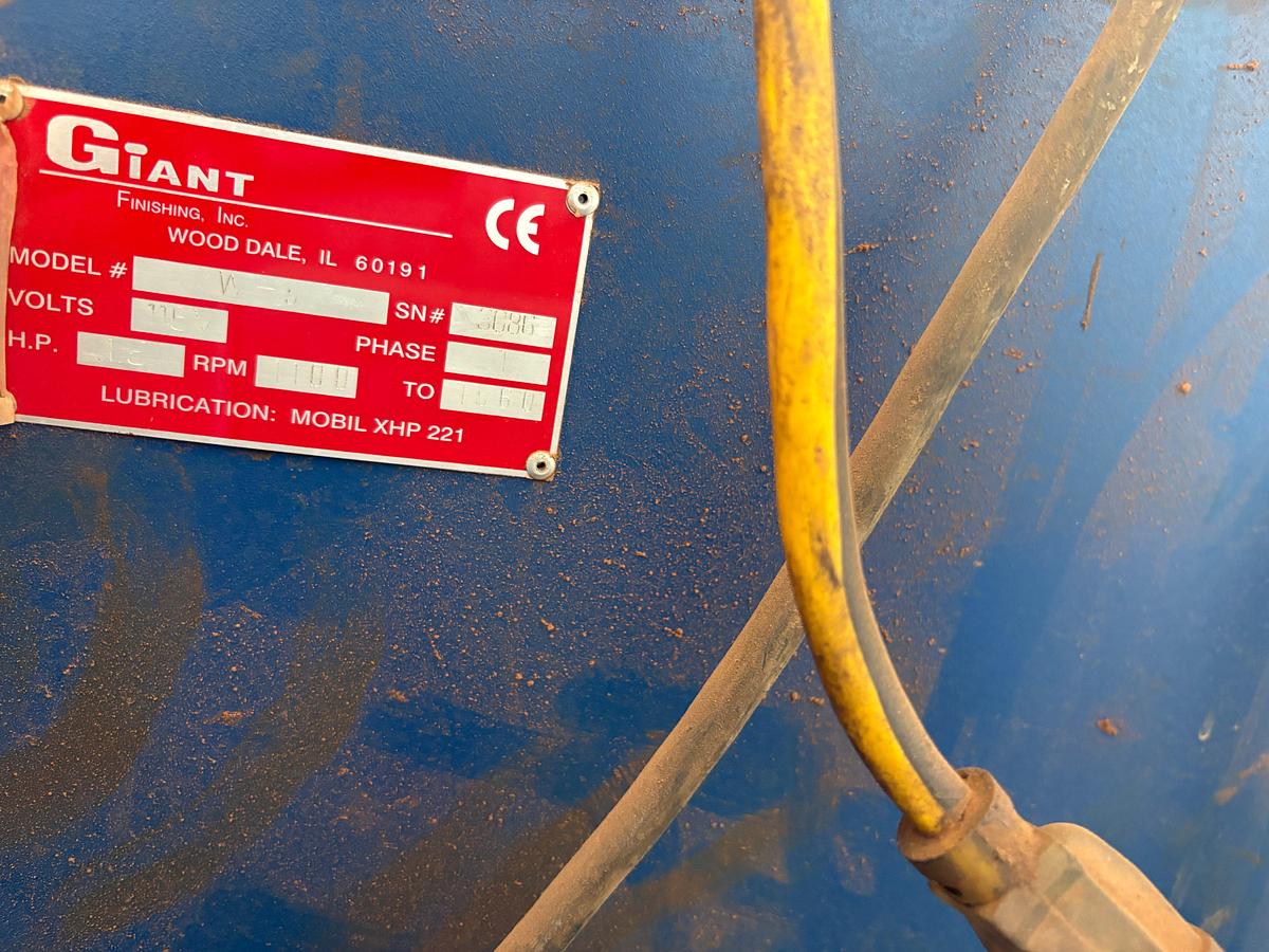 Used Giant model W-5 vibratory finishing machine