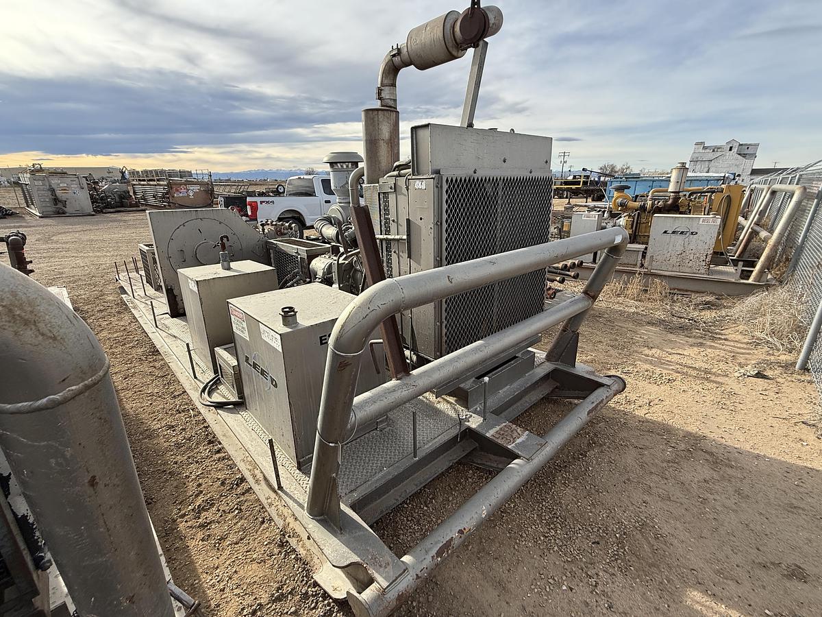 Used TULSA TT250 3K WP TRIPLEX WELL SERVICE PUMP SKIDDED P/B CATERPILLAR C9