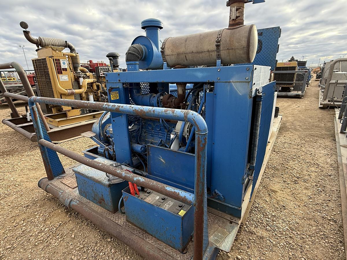Used GARDNER DENVER TEE 5K WP TRIPLEX WELL SERVICE PUMP, SKIDDED