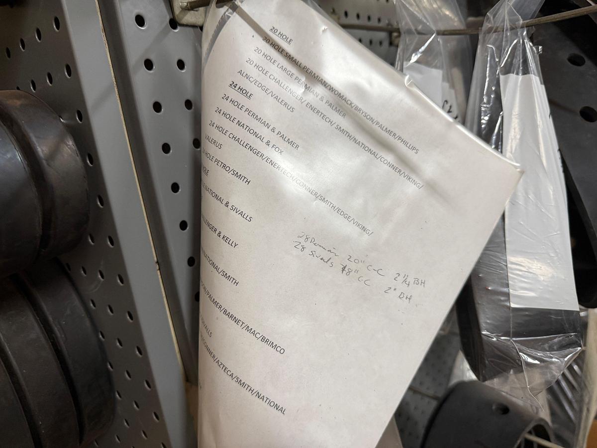 Used SECTION OF (6)MOSTLY 2-7/8” WSI 2K WP TUBING HEADS & RELATED, & WALL OF FLANGE GASKET & VICTAULIC TYPE GASKETS