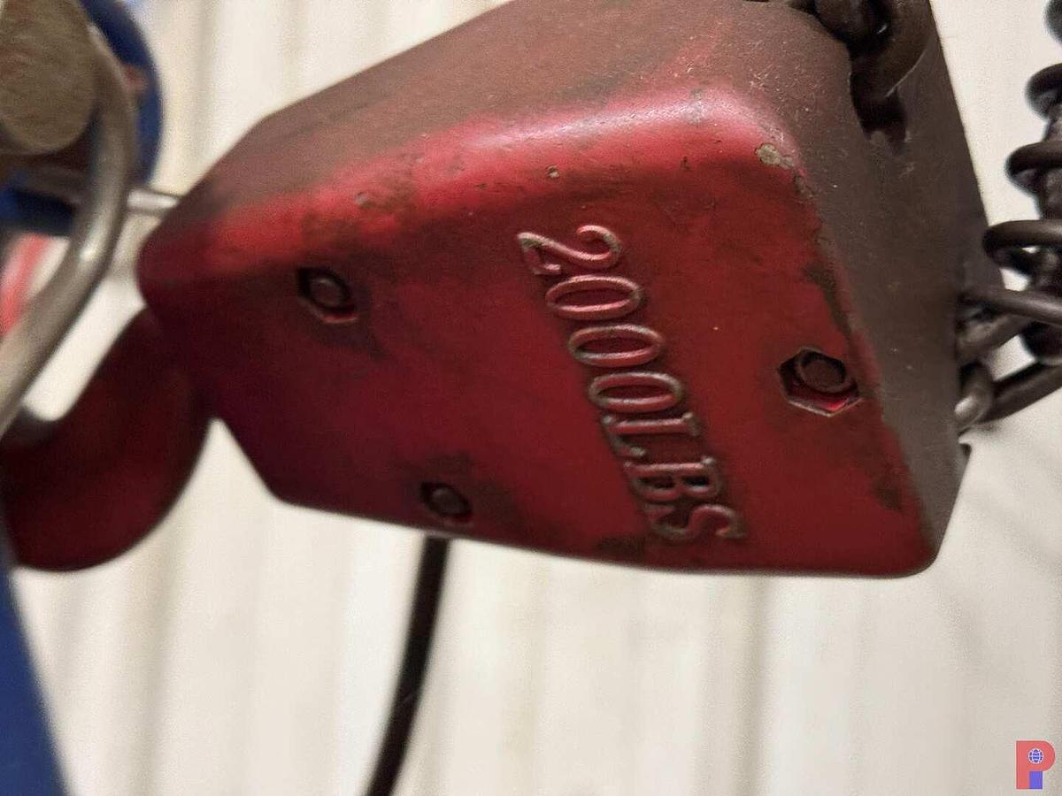 Used 10’ X 10” ADJUSTABLE 2,000 LBS CAP. ELECTRIC GANTRY CRANE