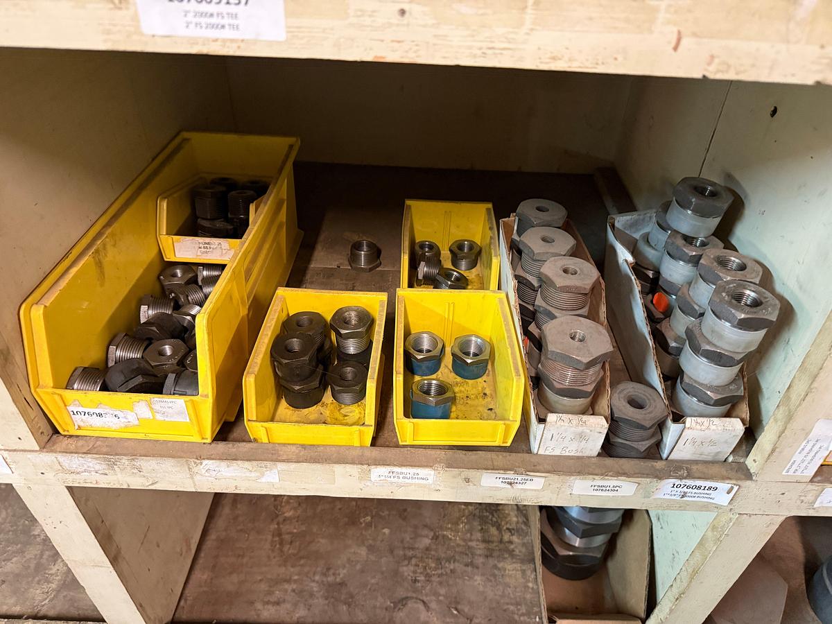 Used SECTION OF (100+) MOSTLY 1/8” THRU 3” 2K WP HEAVY WALL PIPE FITTINGS