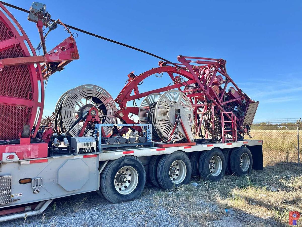 Used 2014 SERVA GROUP 2” 4-AXLE COIL TUBING TRAILER W/ HR6100 INJECTOR HEAD