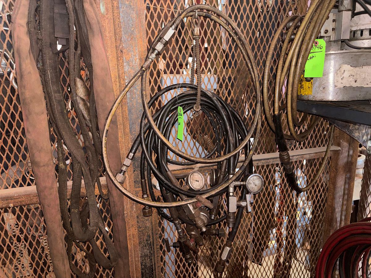 Used Lot of hydraulic hoses for hydraulic power pack