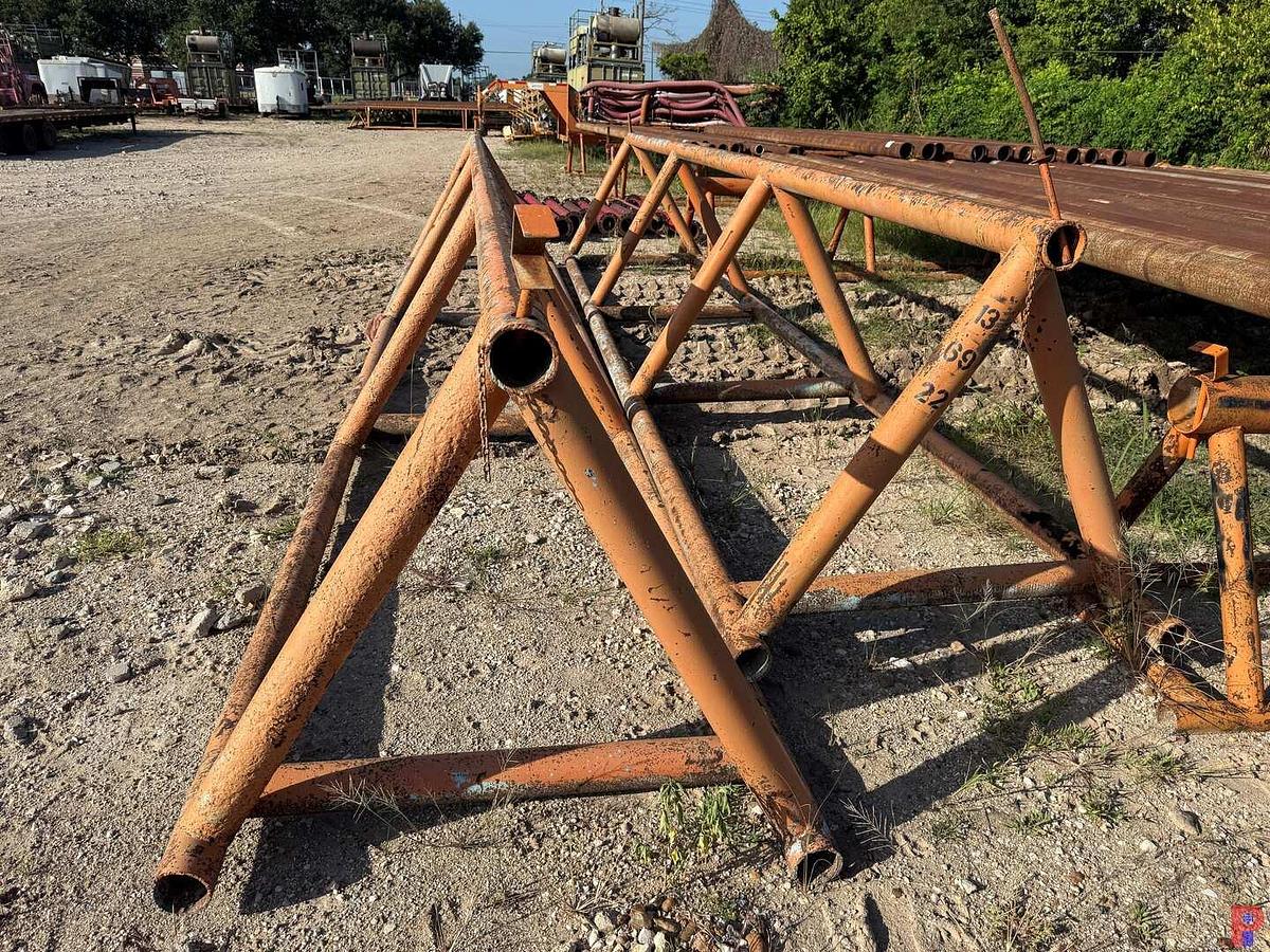 Used (2 X $) 26’L X 49”H TRIANGULAR PIPE RACKS