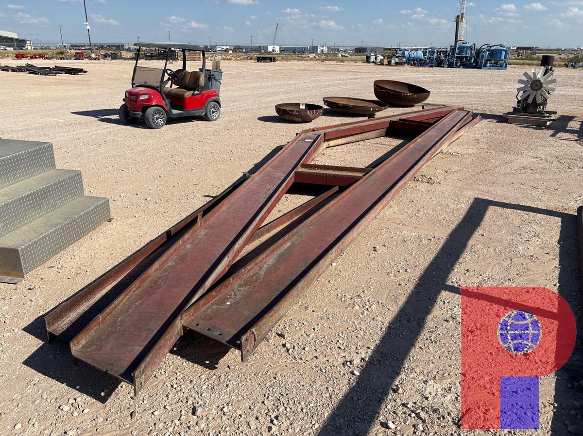 Used (2) 37’L X 91”H I-BEAM ROOF TRUSSES