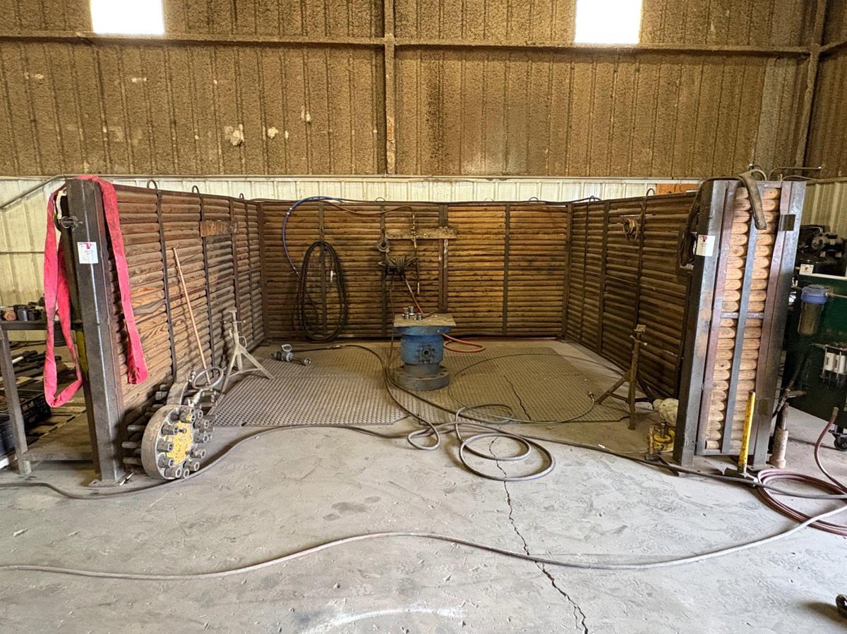 Used 15’ x 12’ x 6.5’ pressure test booth w/ tools
