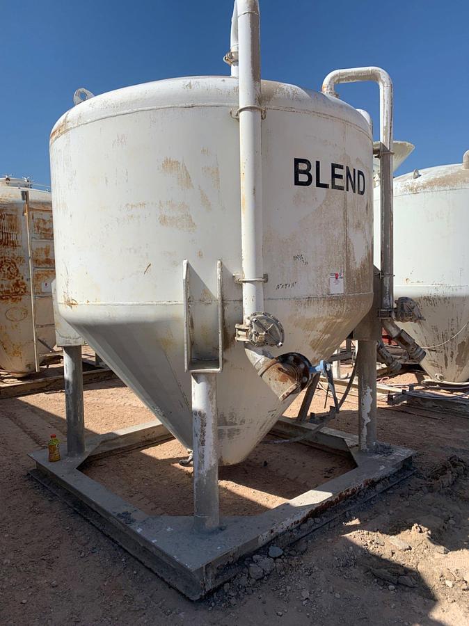 Used 10’ W x 9 L x 11 T Skidded Dry Bulk Storage Tank