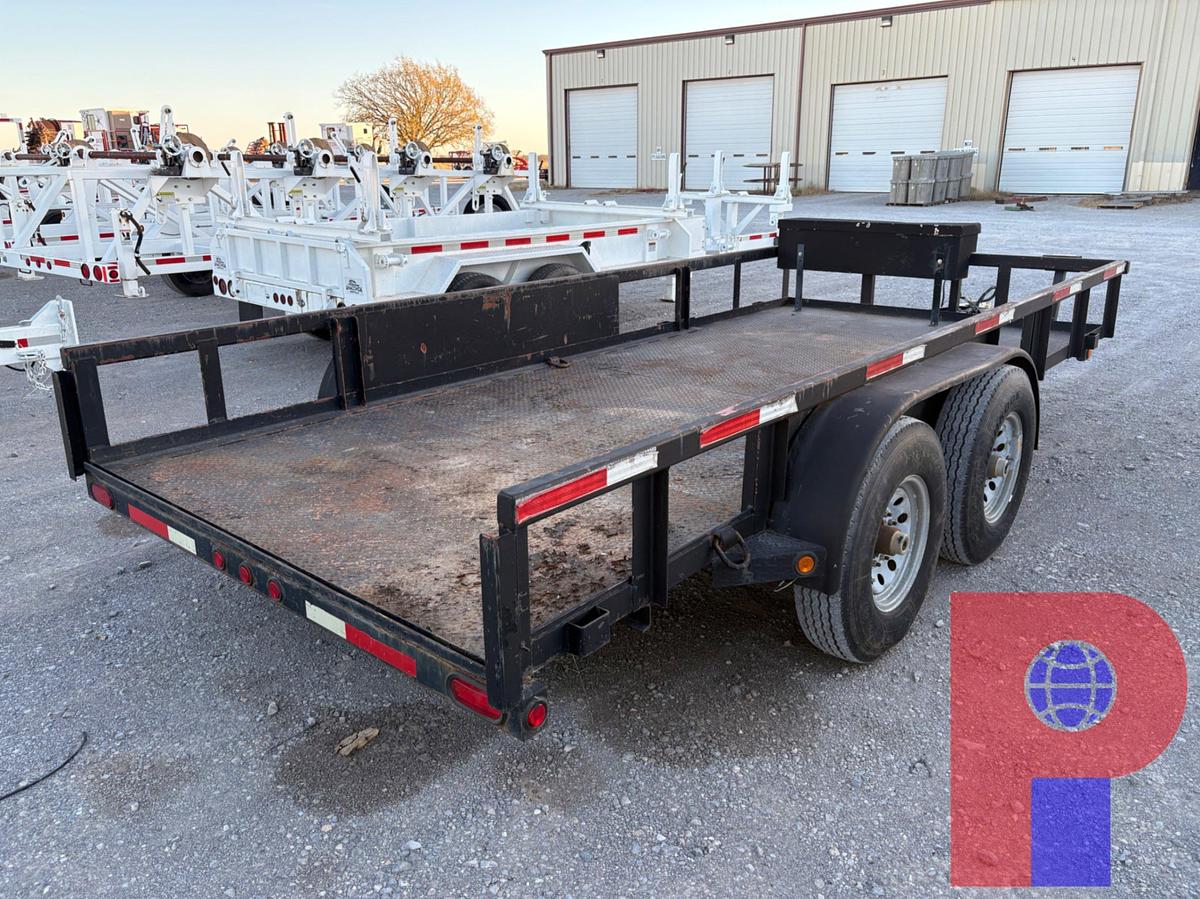 Used MAXEY 16’ X 7’ T/A BUMPER PULL UTILITY TRAILER