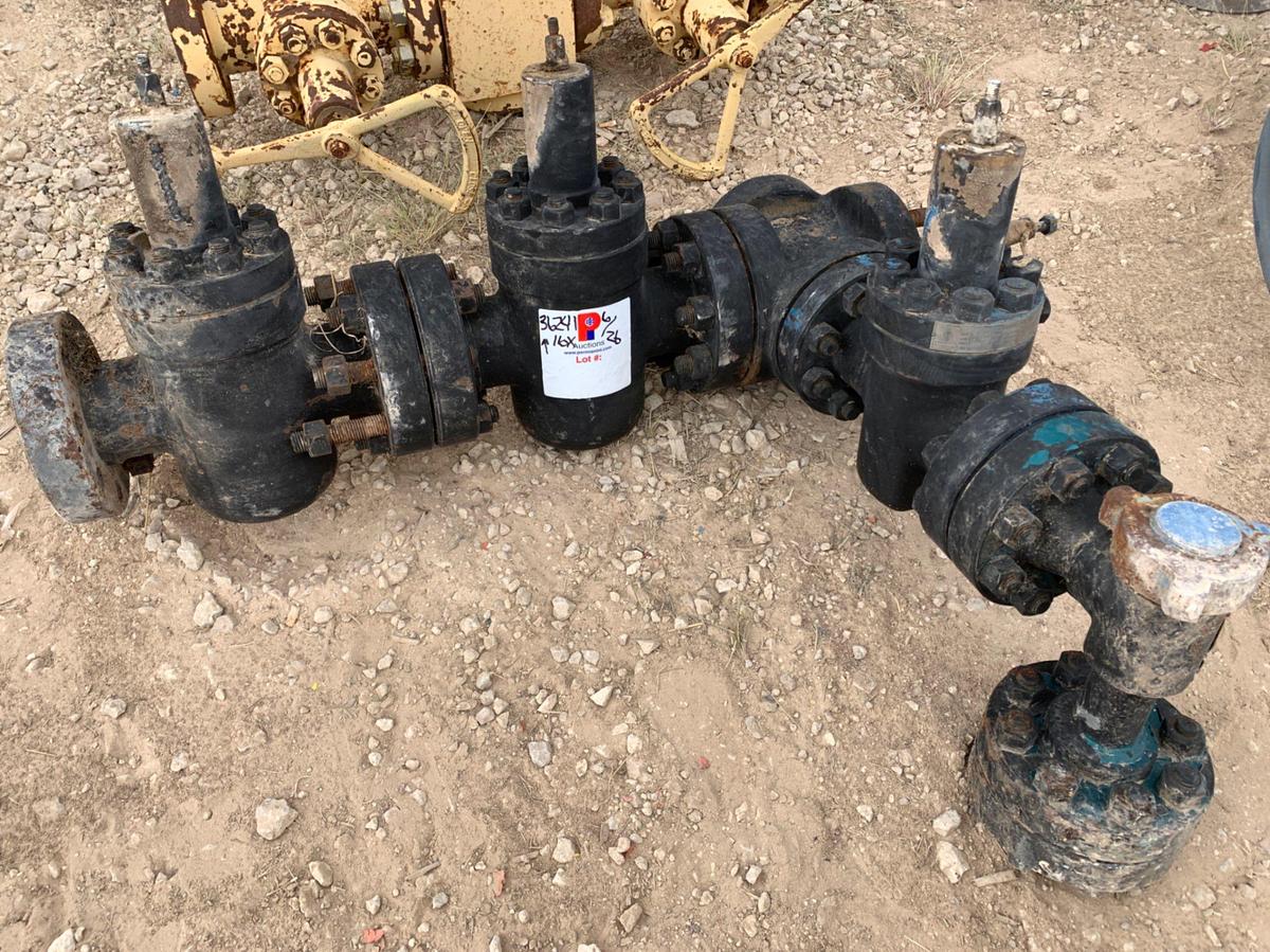 Used (16) 2-1/2 to 3” 5k Manual Gate Valves