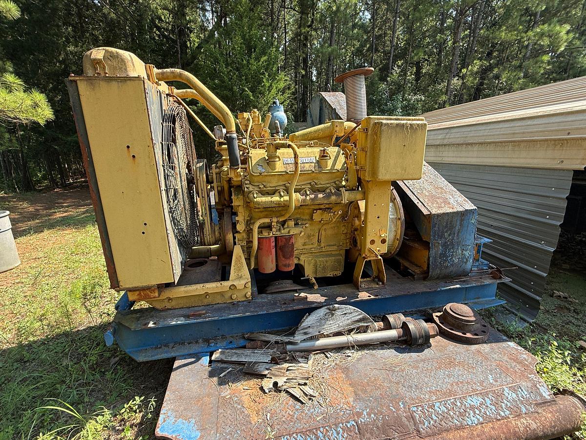 Used CONTINENTAL EMSCO C-375 DUPLEX MUD PUMP P/B CATERPILLAR 3408 DITA, SKIDDED