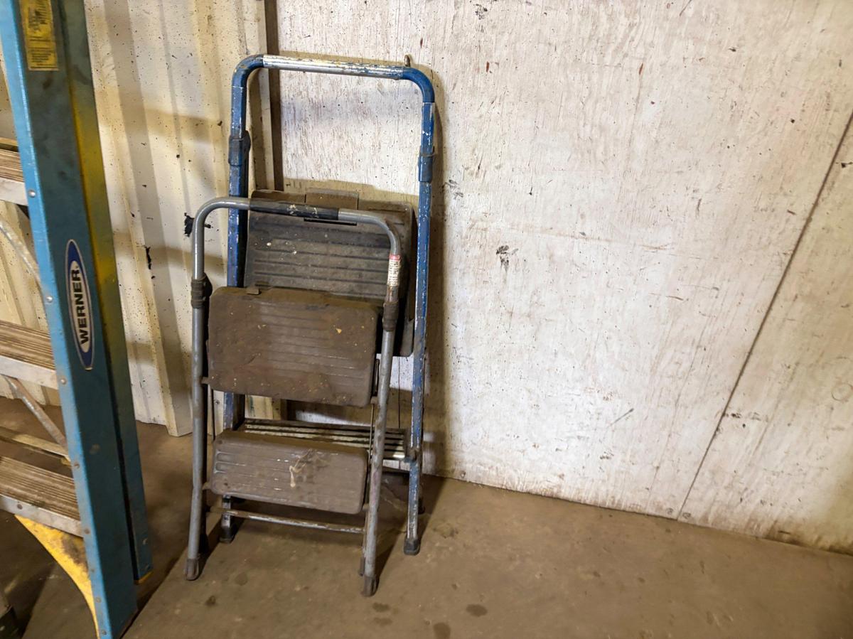Used (2) A-frame ladders & (2) step-ladders