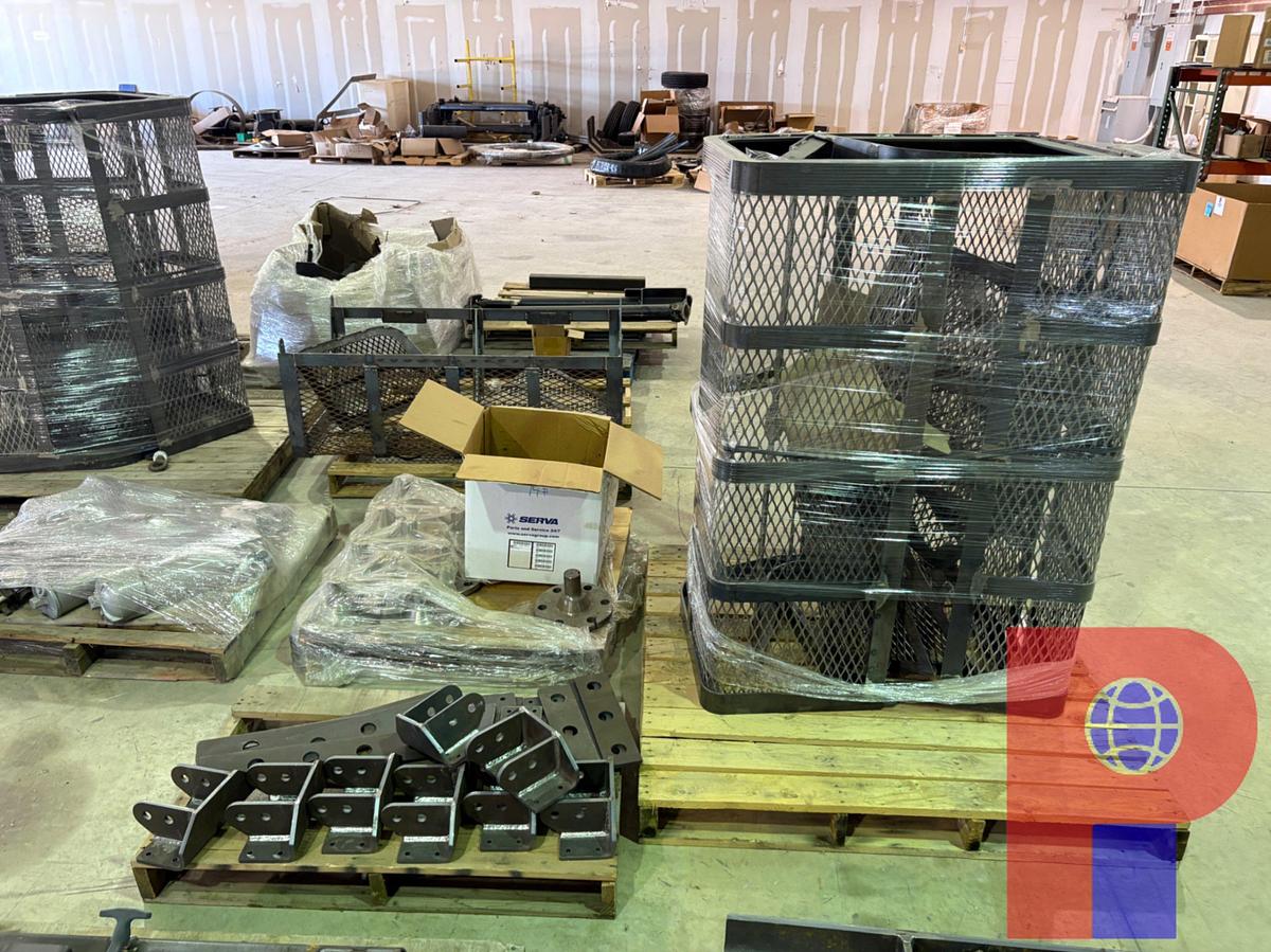 Used (14 PALLETS) OF ASSORTED FRAC PUMP/BLENDER TRAILER MFG PARTS