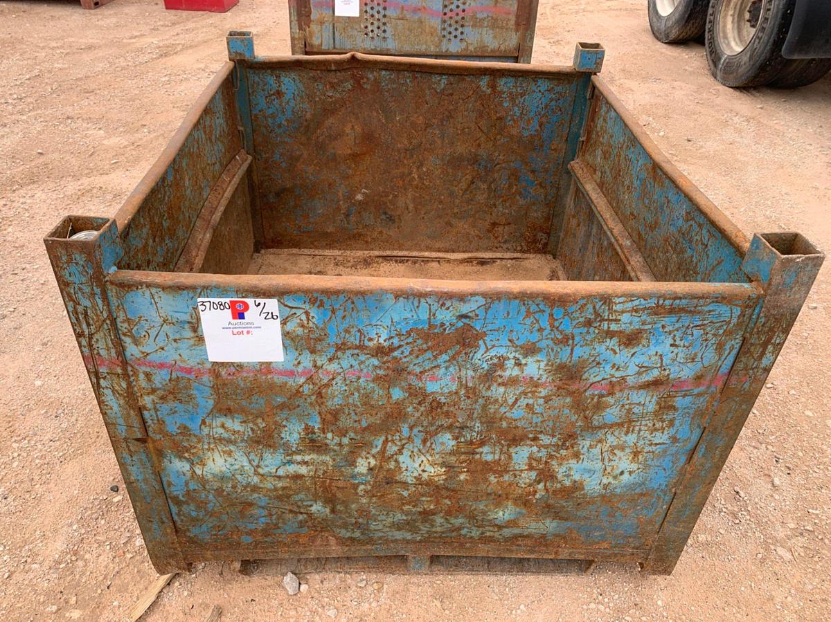 Used 48” x 48” x 36” Metal Bin