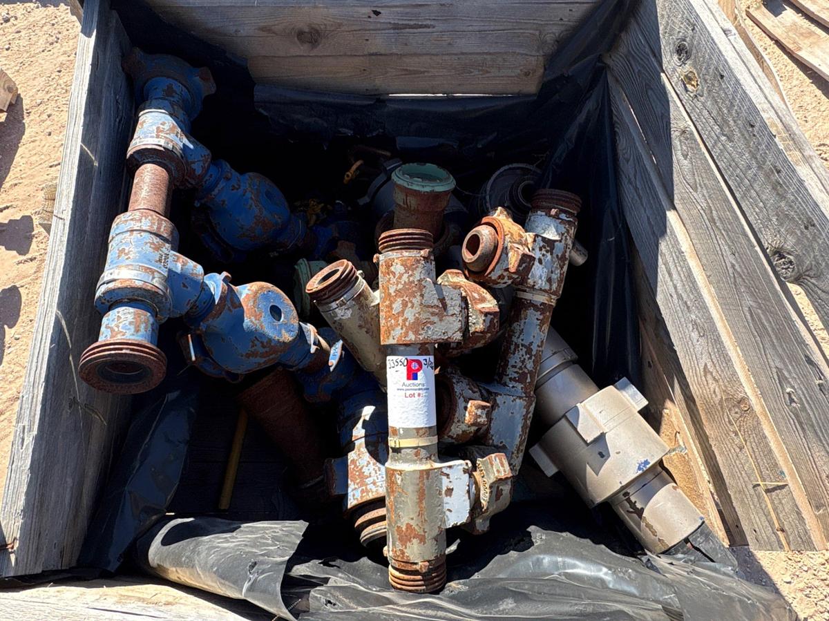 Used (2) cementing heads w/ assorted 2” 1502 fittings & (2) 2” plug valves