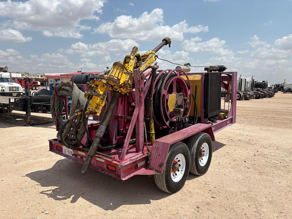 Used LOGAN PS85 85-TON POWER SWIVEL UNIT MTD ON T/A GOOSENECK TRAILER