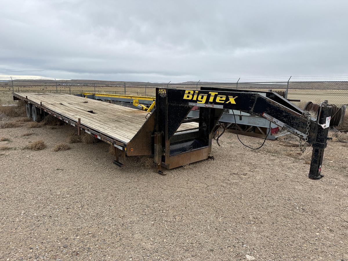 Used 2008 BIG TEX 22GN-40' FLATBED GOOSENECK T/A TRAILER