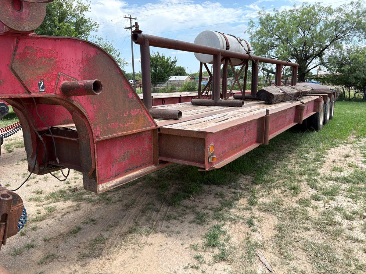 Used 1981 HERCULES 48’ X 96” 3-AXLE OILFIELD LOWBOY TRAILER