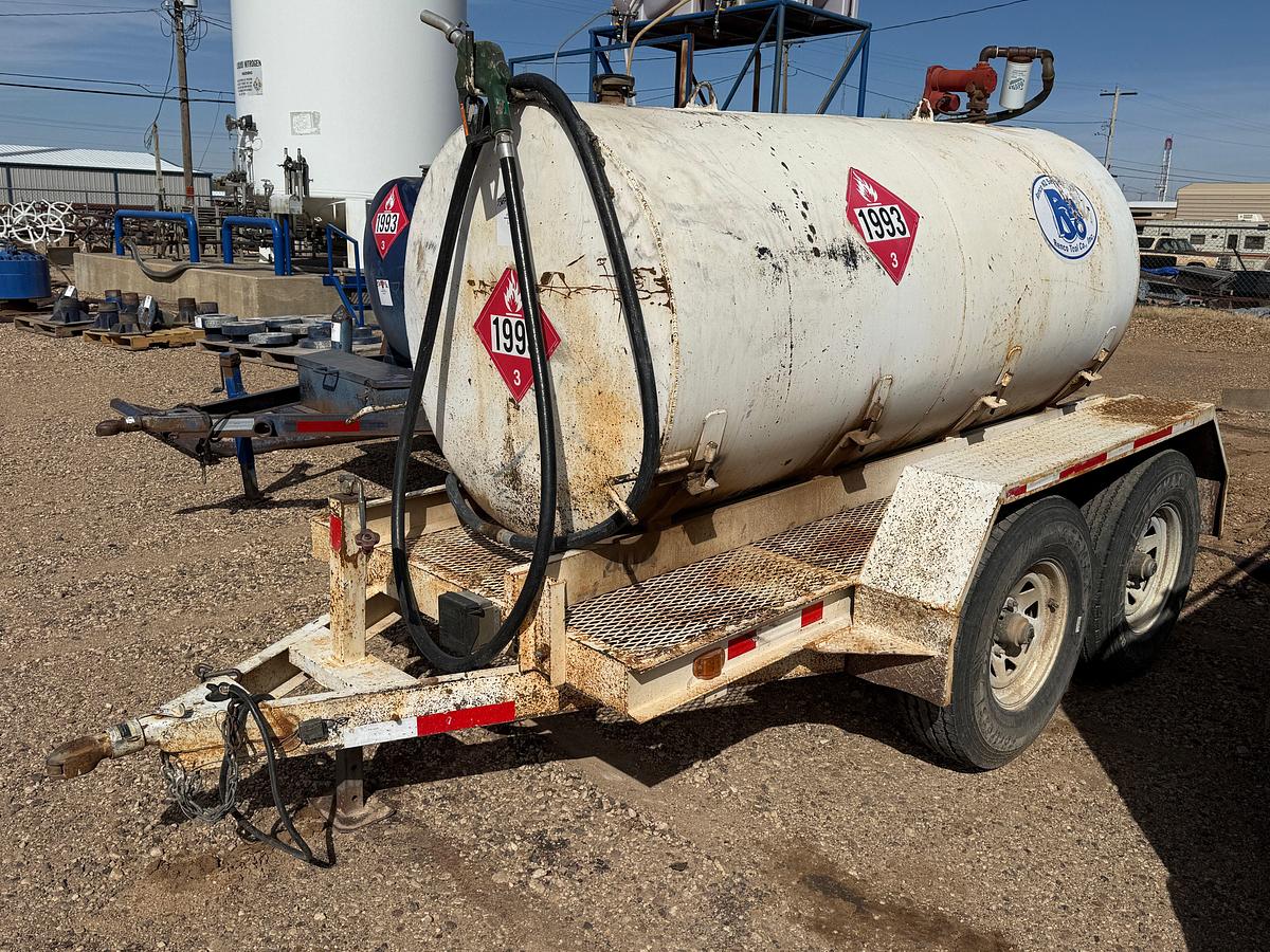 Used 2007 FULK  700 GALLON T/A FUEL TANK TRAILER
