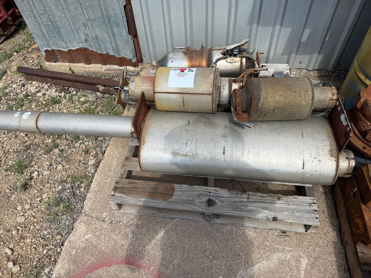 Used PALLET W/ (5) EXHAUST MUFFlERS