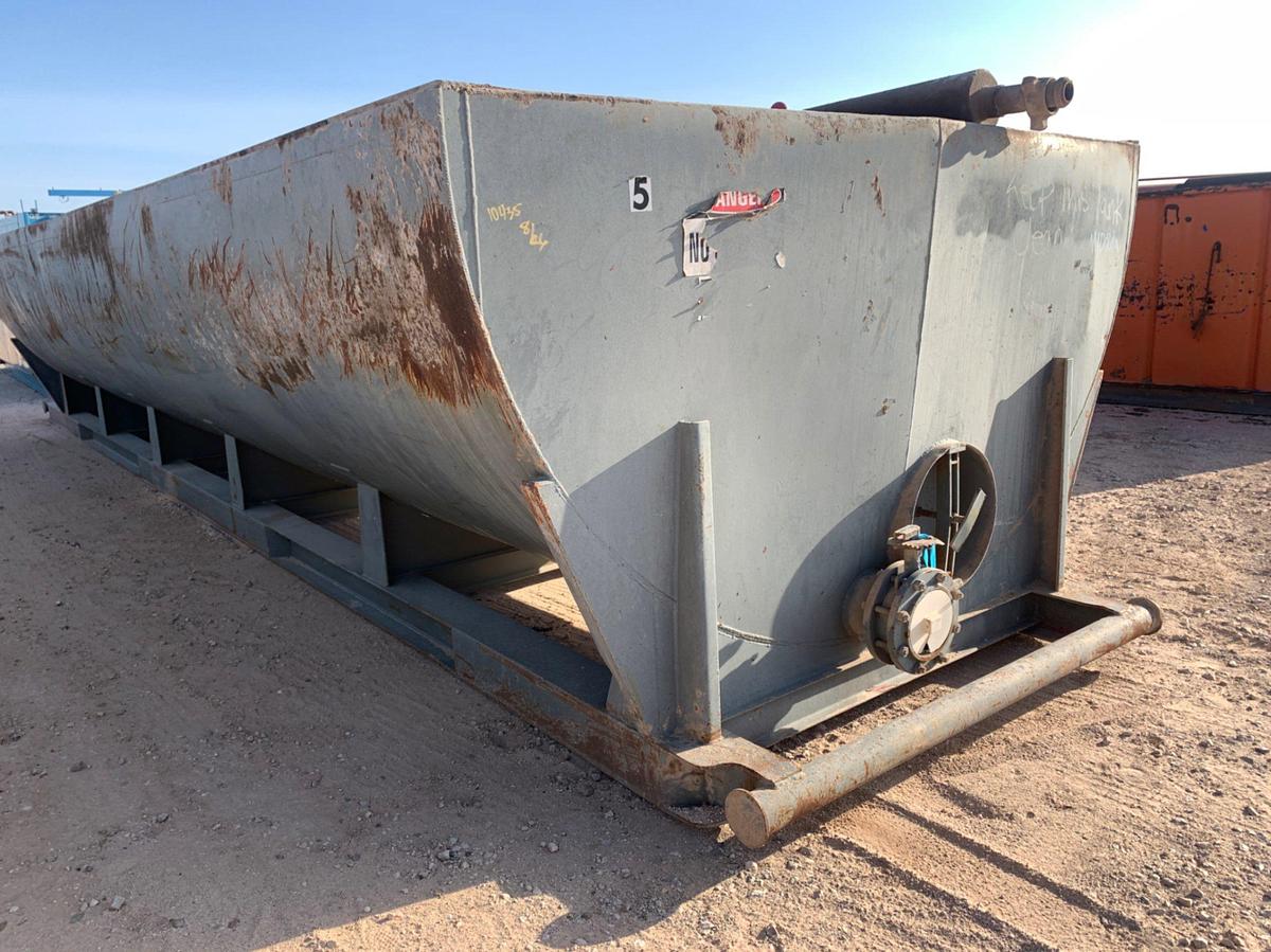 Used 40’ L x 10’W x 7’T 558bbl Round Bottom Open Top Tank