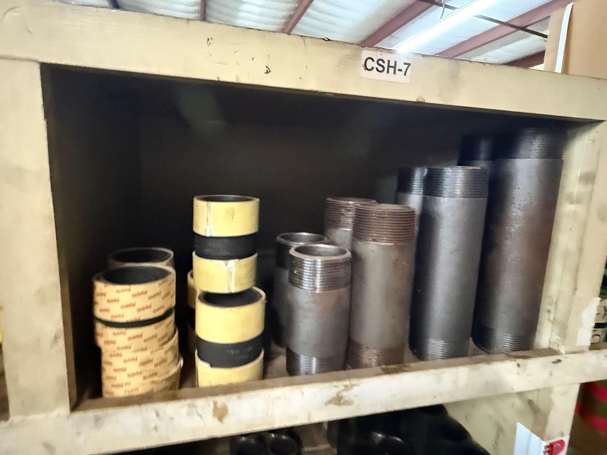 Used SECTION OF (300+) MOSTLY HEAVY WALL 1/4” THRU 2” OD PIPE NIPPLES