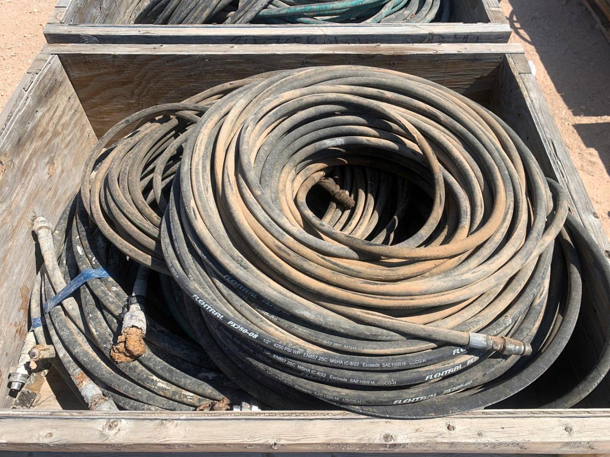 Used (2) Crates of 1/2in Hydraulic Hoses