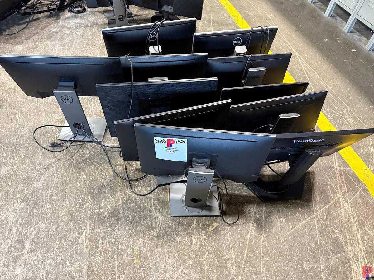 Used (11) 20” - 23.5” DEL, ACER, SAMSUNG, VIEWSONIC COMPUTER MONITORS & STANDS
